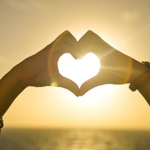  Hands in the shape of a Heart